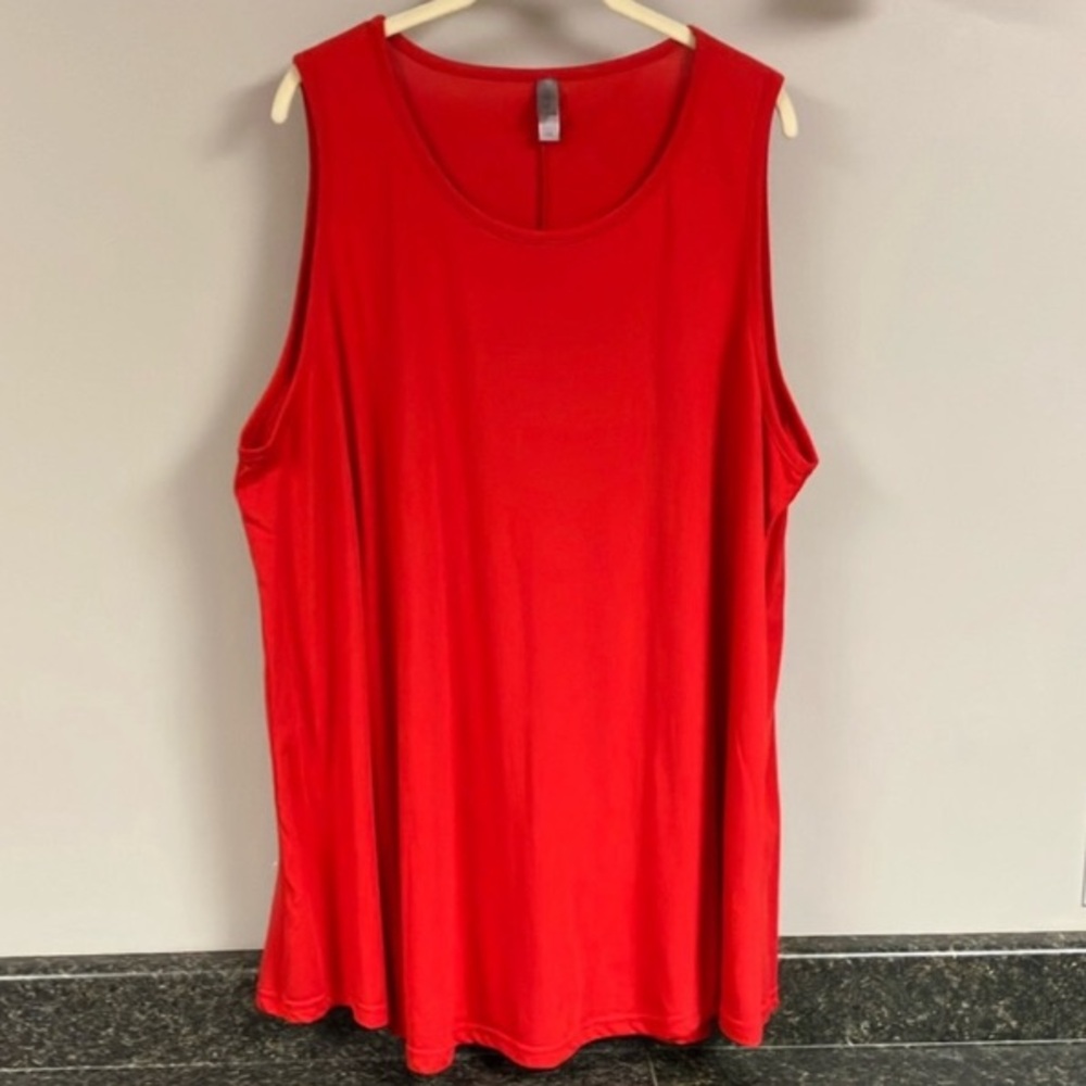 2/21  Epic MMA long red swing tank top 4x